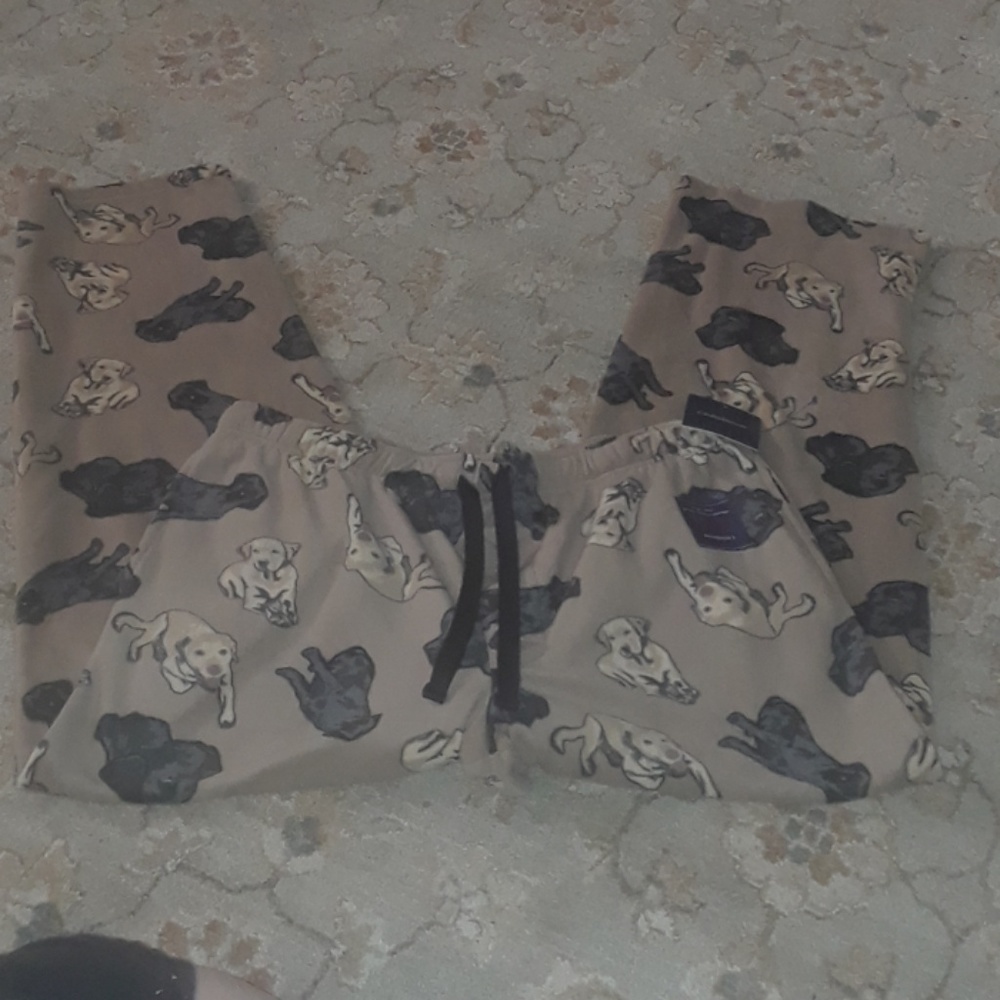 MEN'S PAJAMAS SIZE LARGE FLEECE DOG